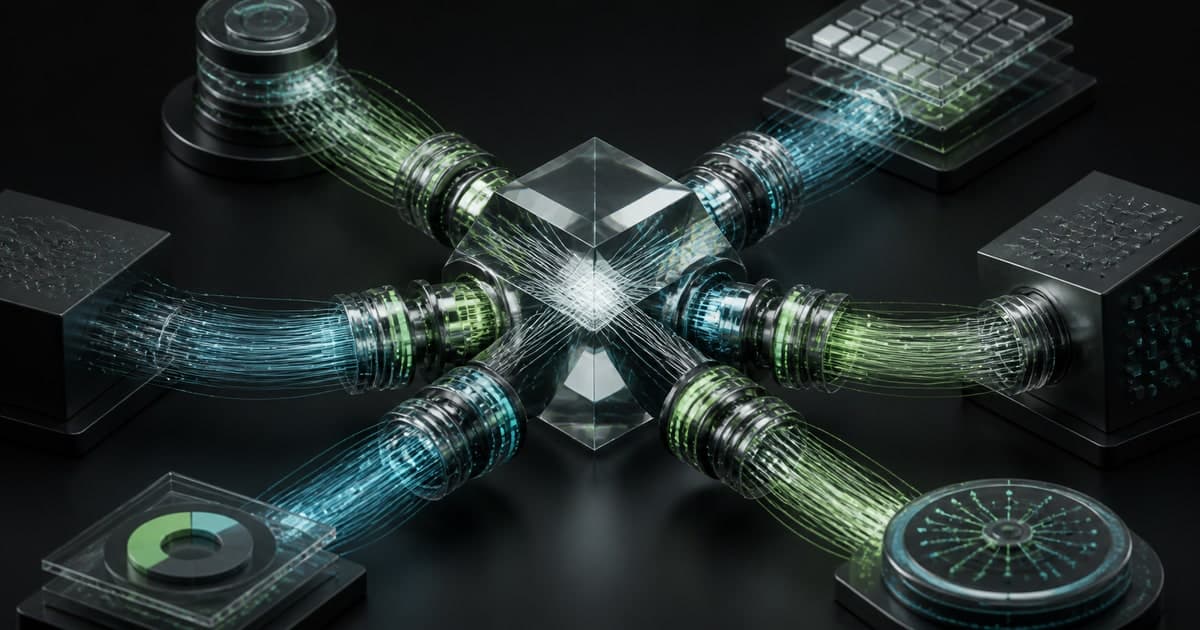 Connected business systems joined through stable versioned integration contracts