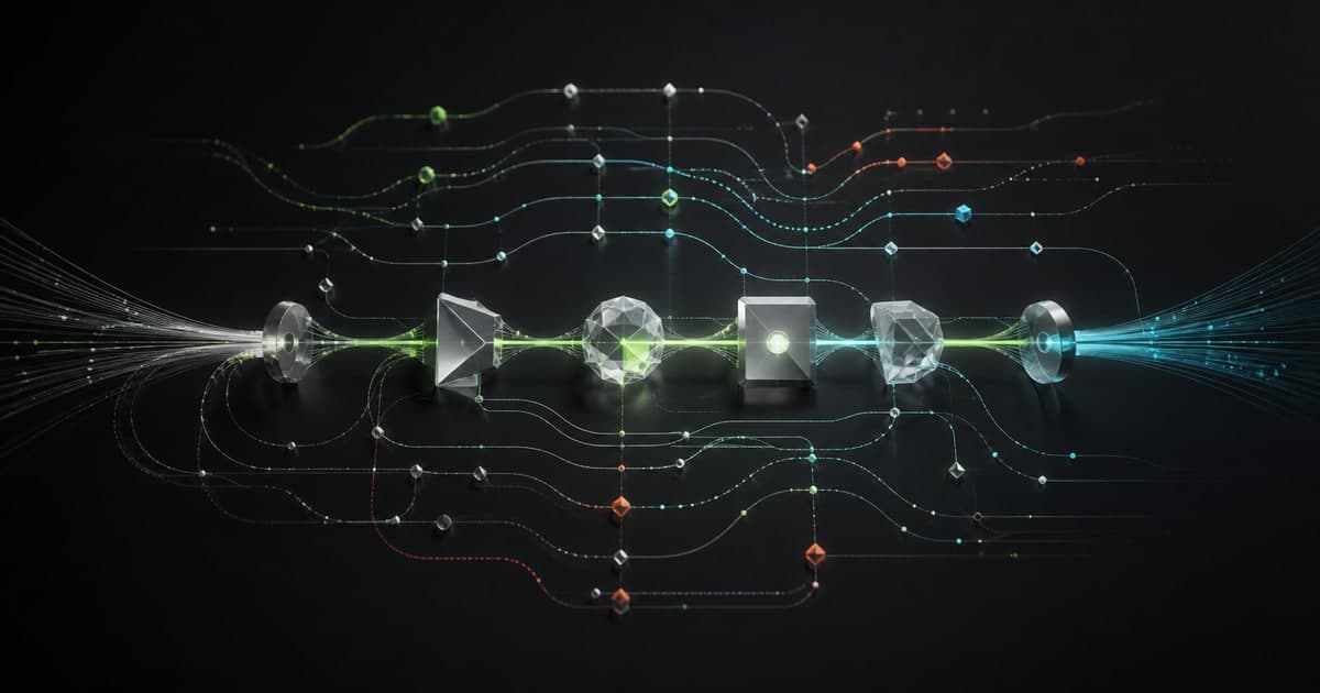 AI workflow surrounded by visible event trails, states, and operating signals